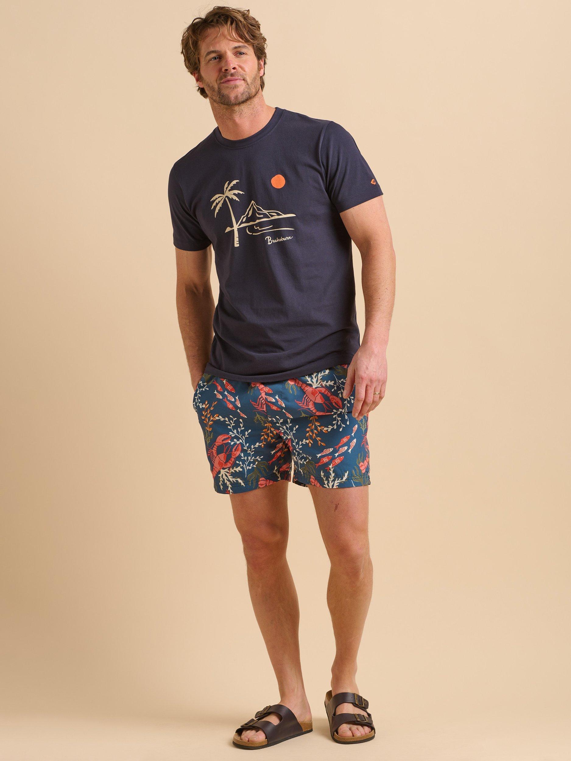 Product image 4 of 5, which shows Brakeburn Island T-Shirt, Navy, S