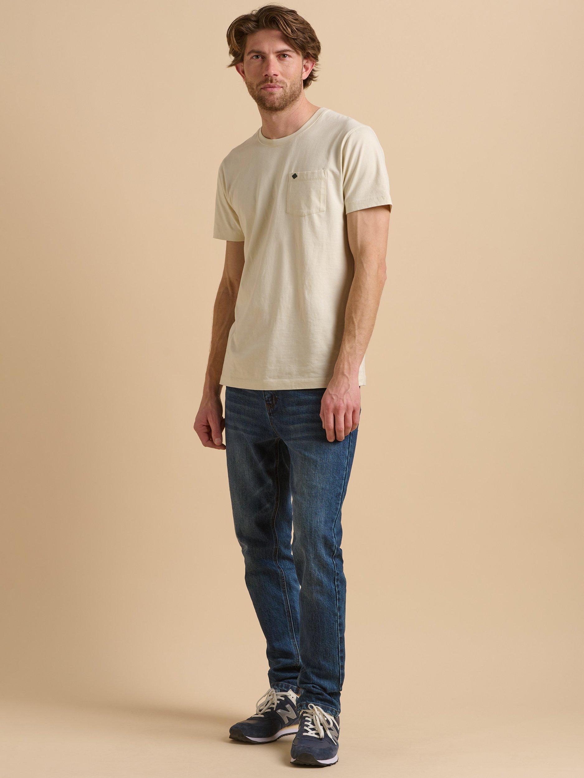 Product image 1 of 6, which shows Brakeburn Cotton Regular Fit Short Sleeve Boards Graphic T-Shirt, Beige, S