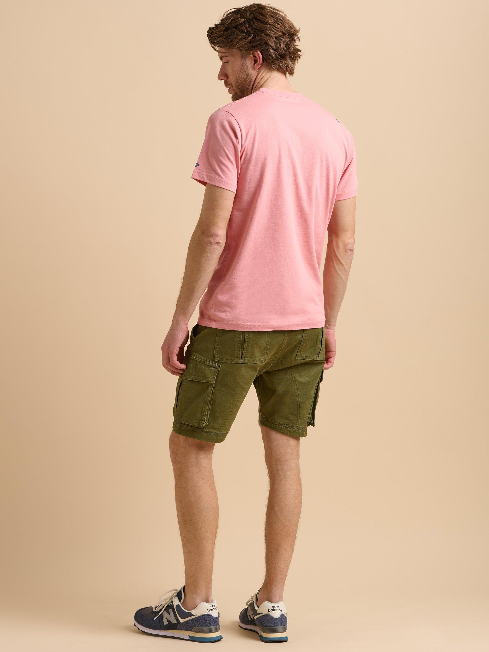 Product image 3 of 6, which shows Brakeburn Cotton Regular Fit Short Sleeve Sailing Graphic T-Shirt, Pink, S