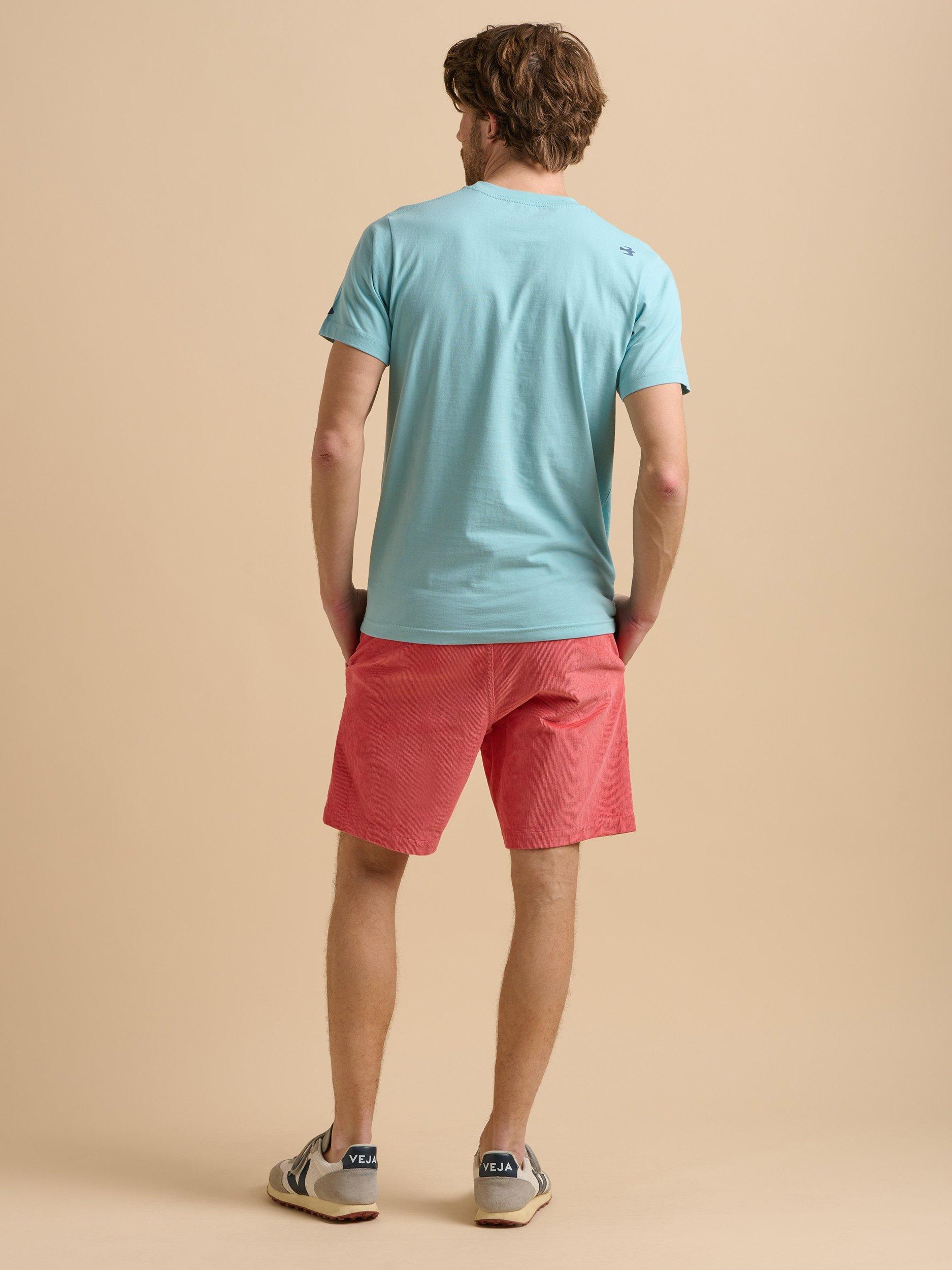 Product image 2 of 5, which shows Brakeburn Cotton Regular Fit Short Sleeve Waves Graphic T-Shirt, Light Blue, S