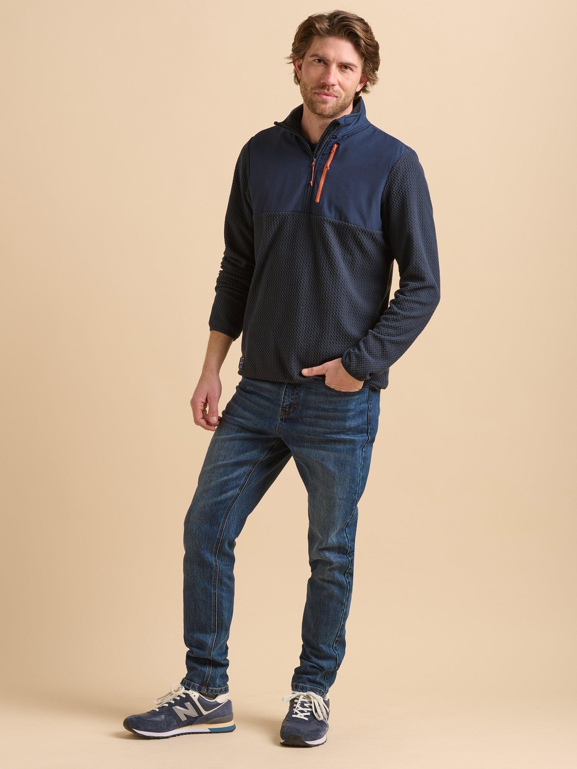 Product image 5 of 5, which shows Brakeburn Ultra-Light Microfleece Jumper, Navy, S