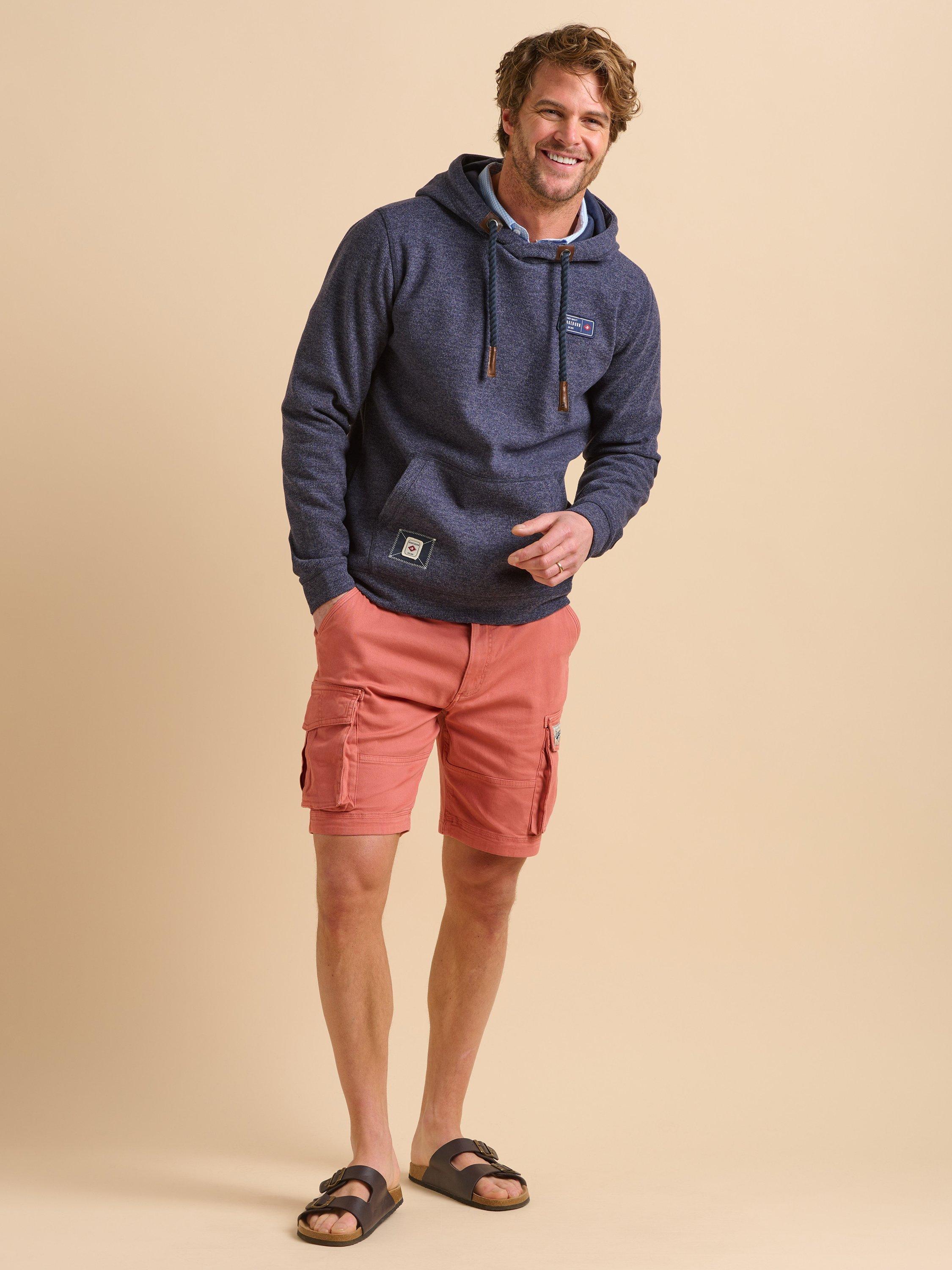Product image 1 of 6, which shows Brakeburn Marl Hoodie, Navy, S