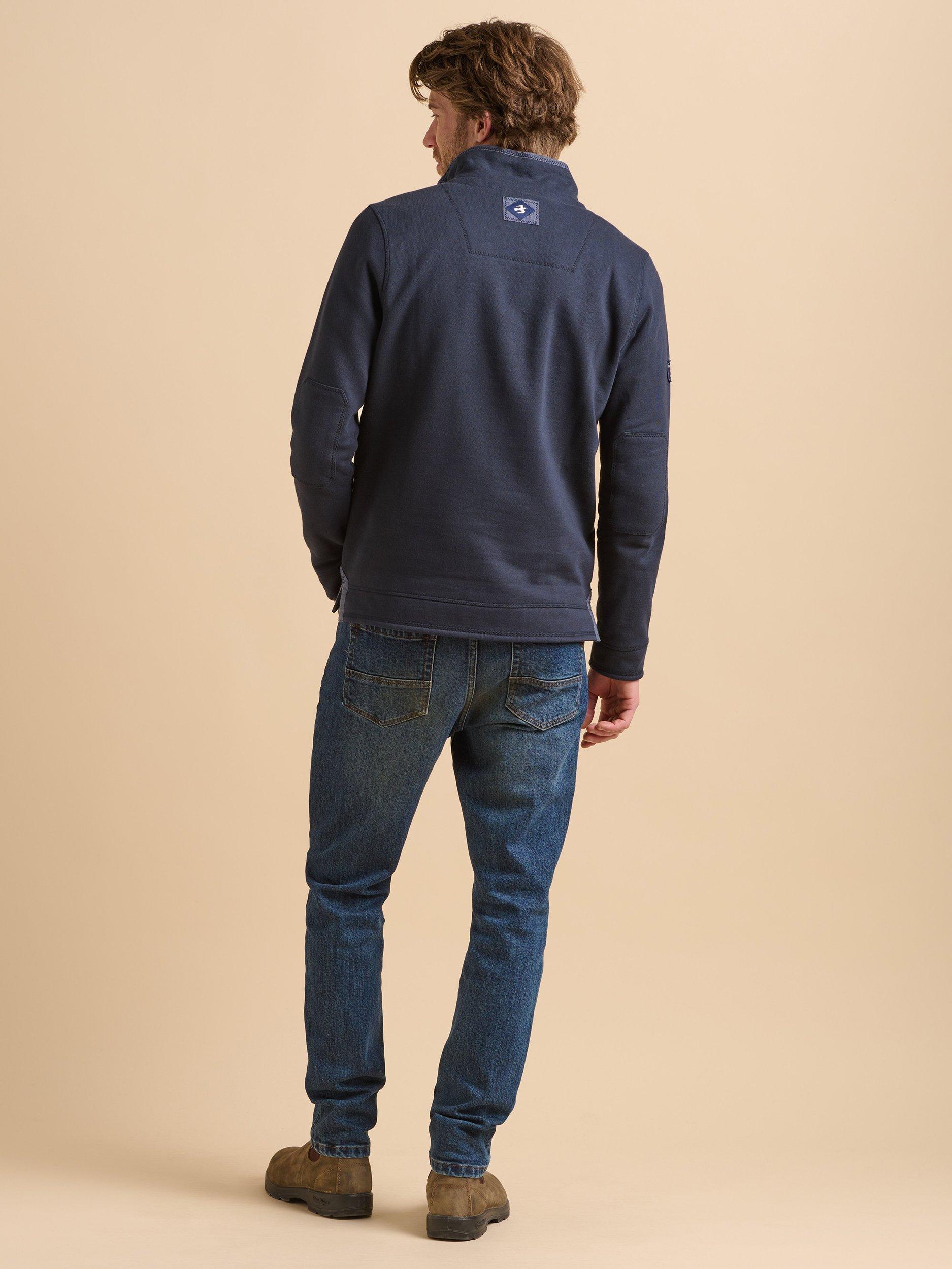 Product image 2 of 6, which shows Brakeburn Quarter-Zip Jumper, Navy, S