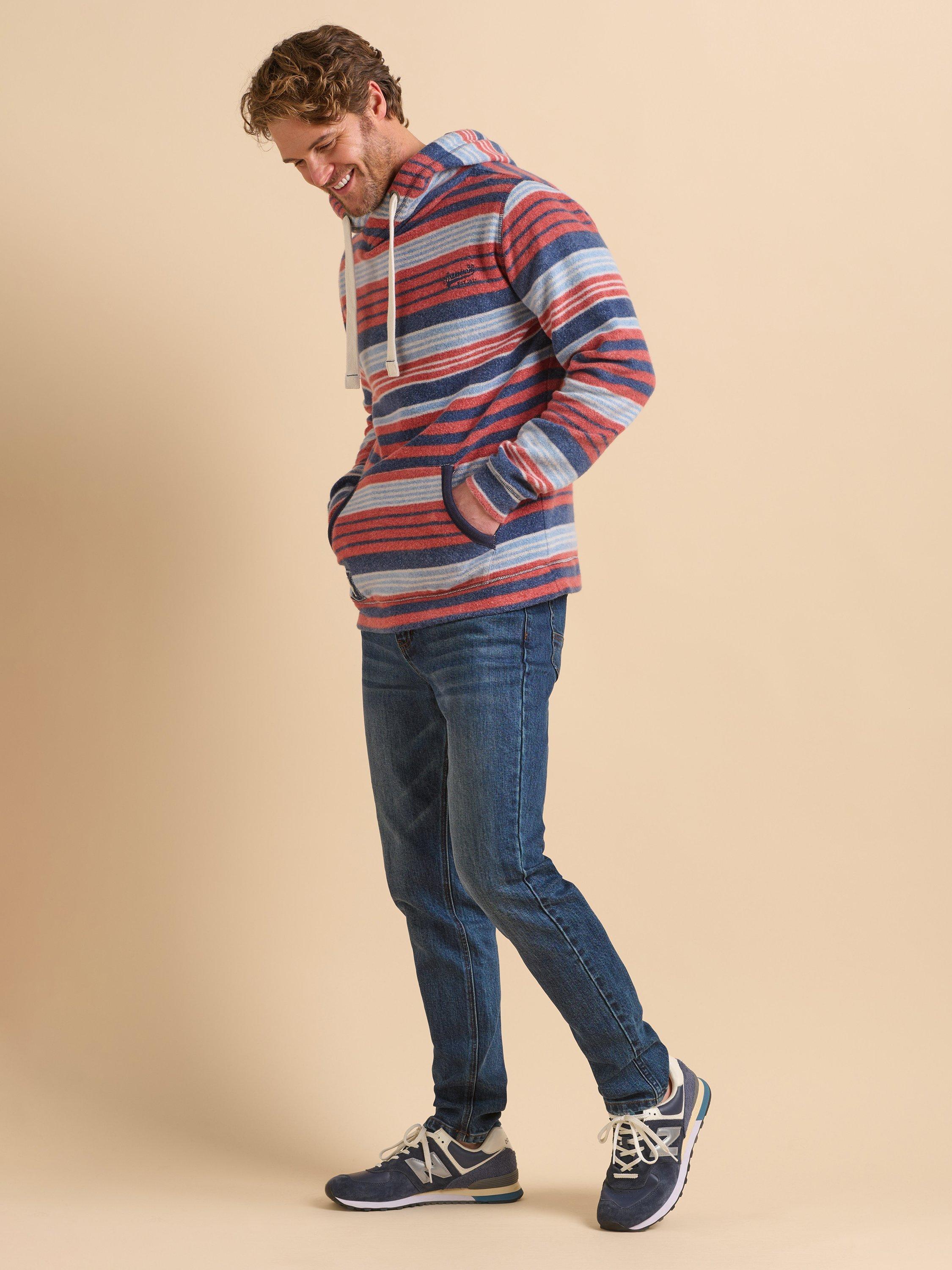 Product image 4 of 7, which shows Brakeburn Cotton Stripe Hoodie, Multi, S