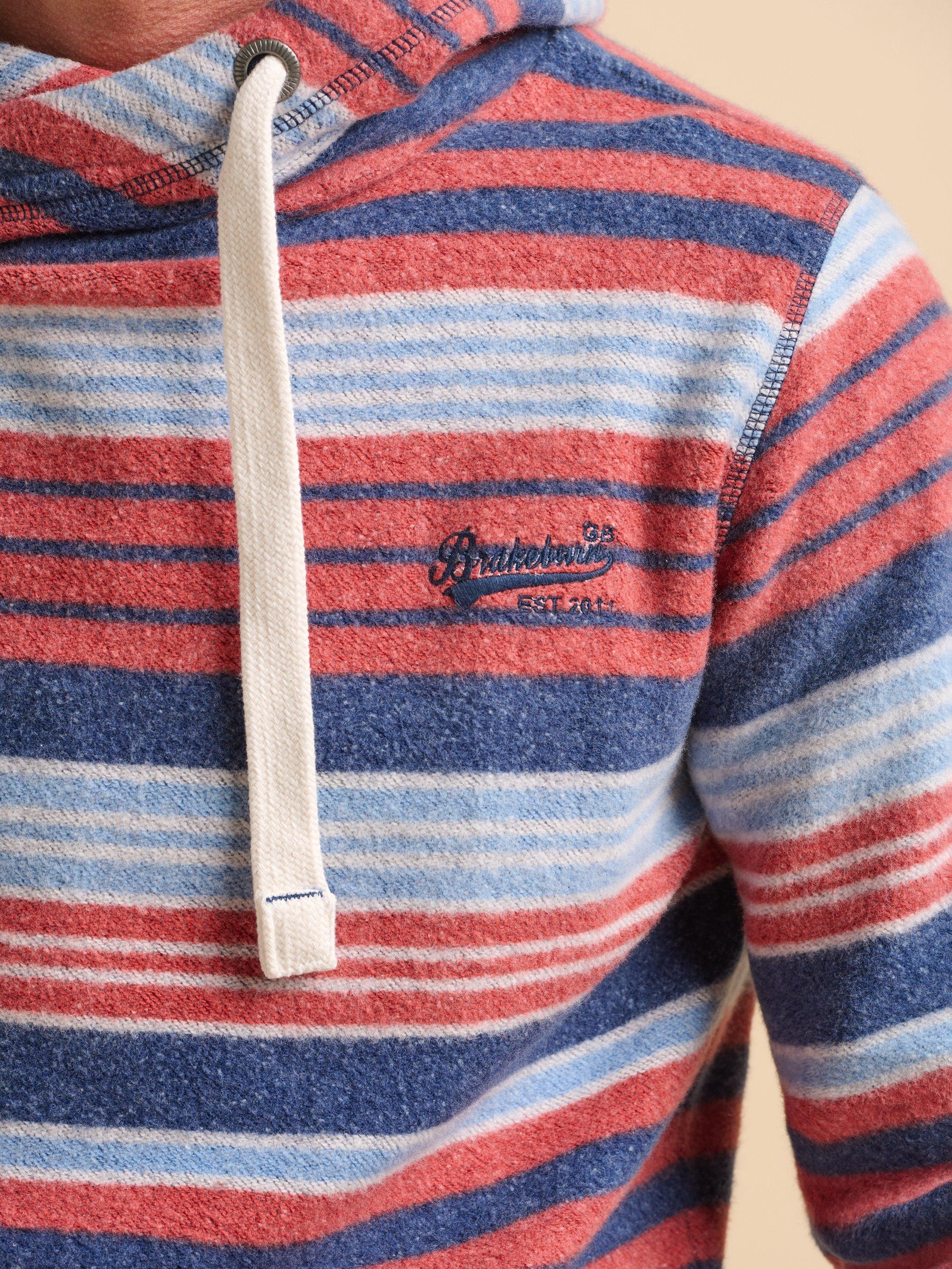 Product image 6 of 7, which shows Brakeburn Cotton Stripe Hoodie, Multi, S