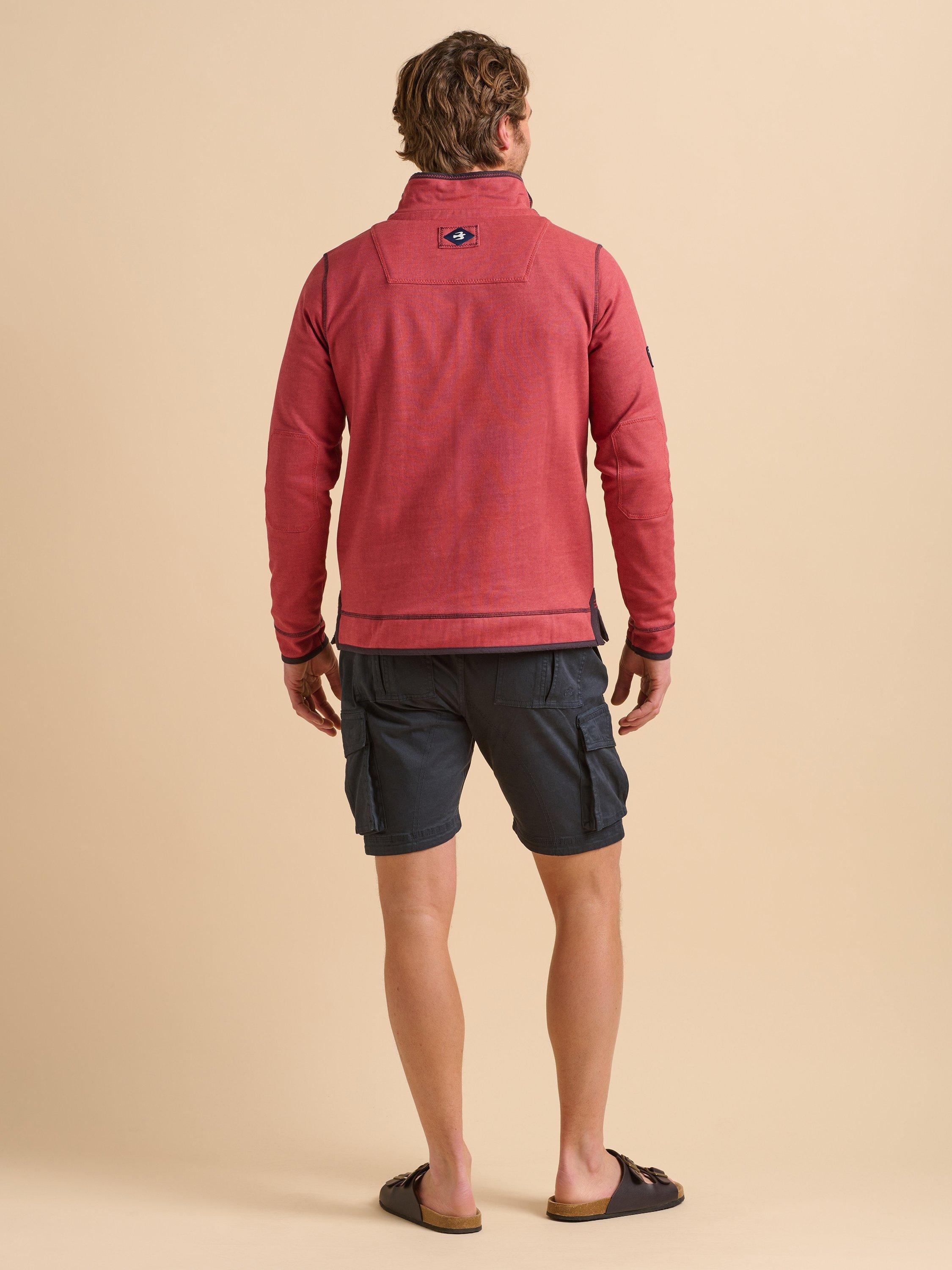 Product image 2 of 6, which shows Brakeburn Quarter-Zip Sweat Top, Red, S