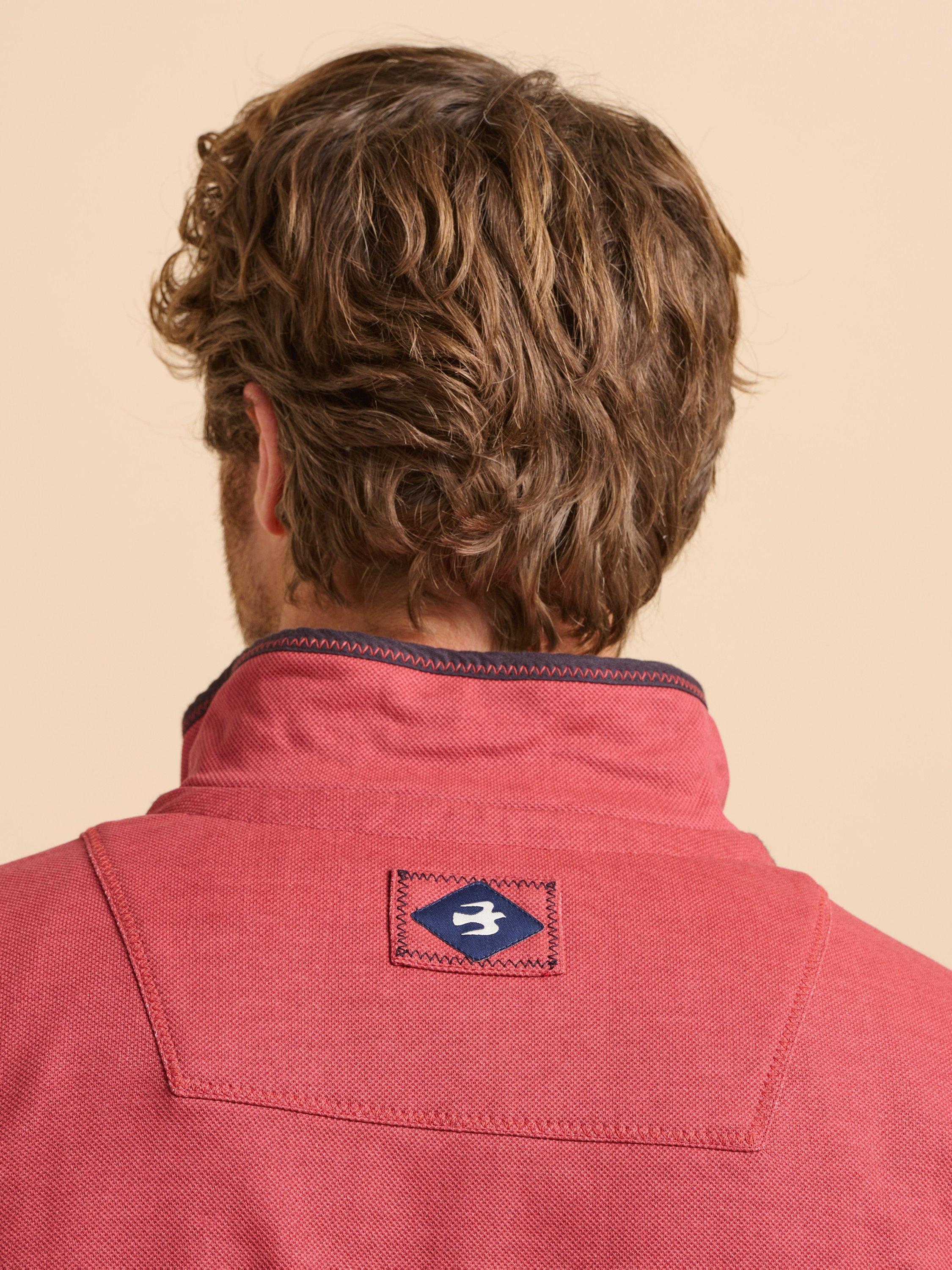 Product image 5 of 6, which shows Brakeburn Quarter-Zip Sweat Top, Red, S