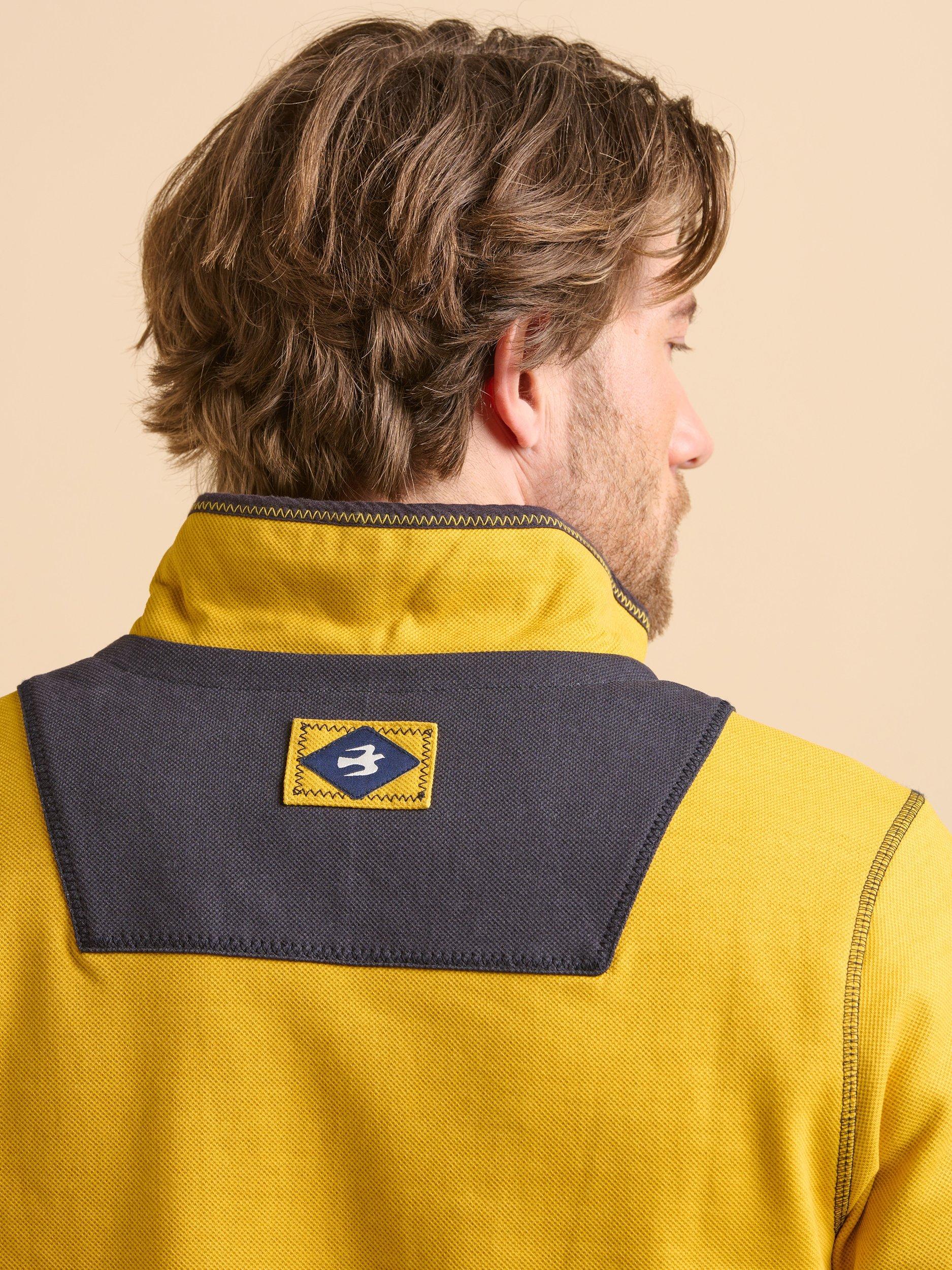 Product image 4 of 6, which shows Brakeburn Quarter-Zip Sweat Top, Yellow, S