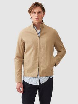 Rodd & Gunn Almadale Textured Linen Blend Harrington Jacket, Tan, Tan