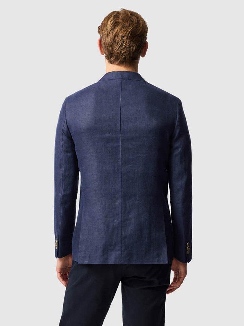 Product image 3 of 6, which shows Rodd & Gunn The Cascades Linen Blend Slim Fit Blazer, Midnight, XS