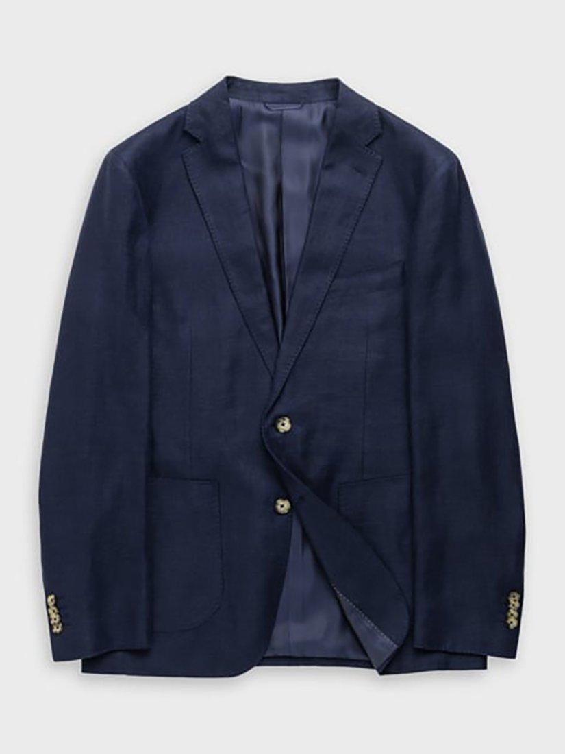 Product image 4 of 6, which shows Rodd & Gunn The Cascades Linen Blend Slim Fit Blazer, Midnight, XS