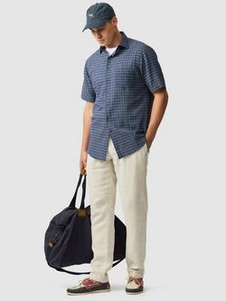 Rodd & Gunn Gowenbridge Check Cotton Seersucker Regular Fit Short Sleeve Shirt - view 2, Navy