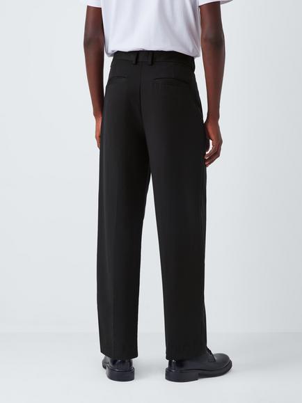 Kin Double Weave Barrel Leg Trousers - view 2, Black