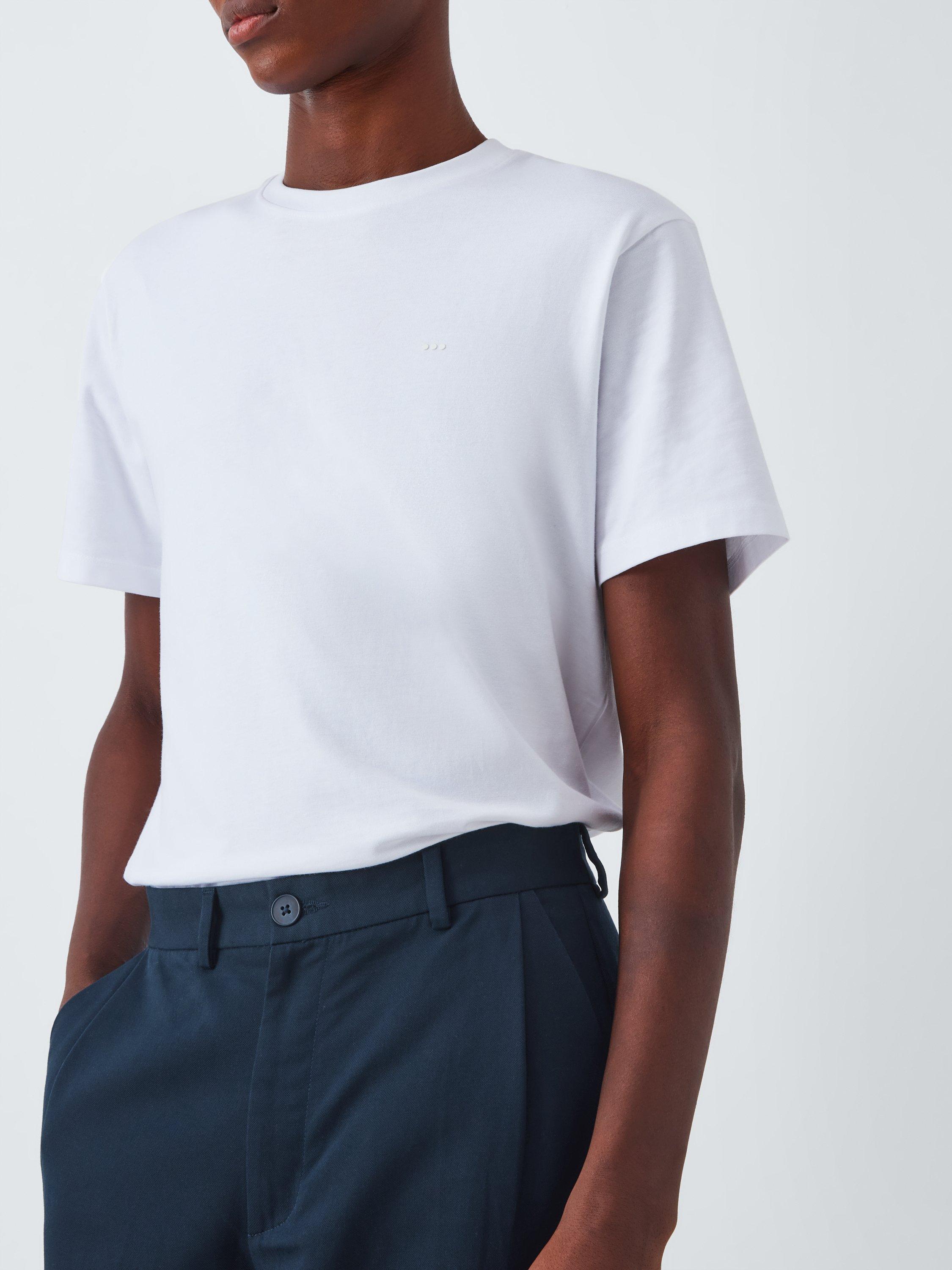 Product image 6 of 6, which shows Kin Double Weave Straight Leg Trousers, Dark Sapphire, 32R