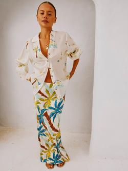 Never Fully Dressed Miley Charm Print Shirt, Cream/Multi - view 2, Cream/Multi