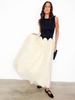 Never Fully Dressed Monika Corset Dress, Black/Cream, Black/Cream