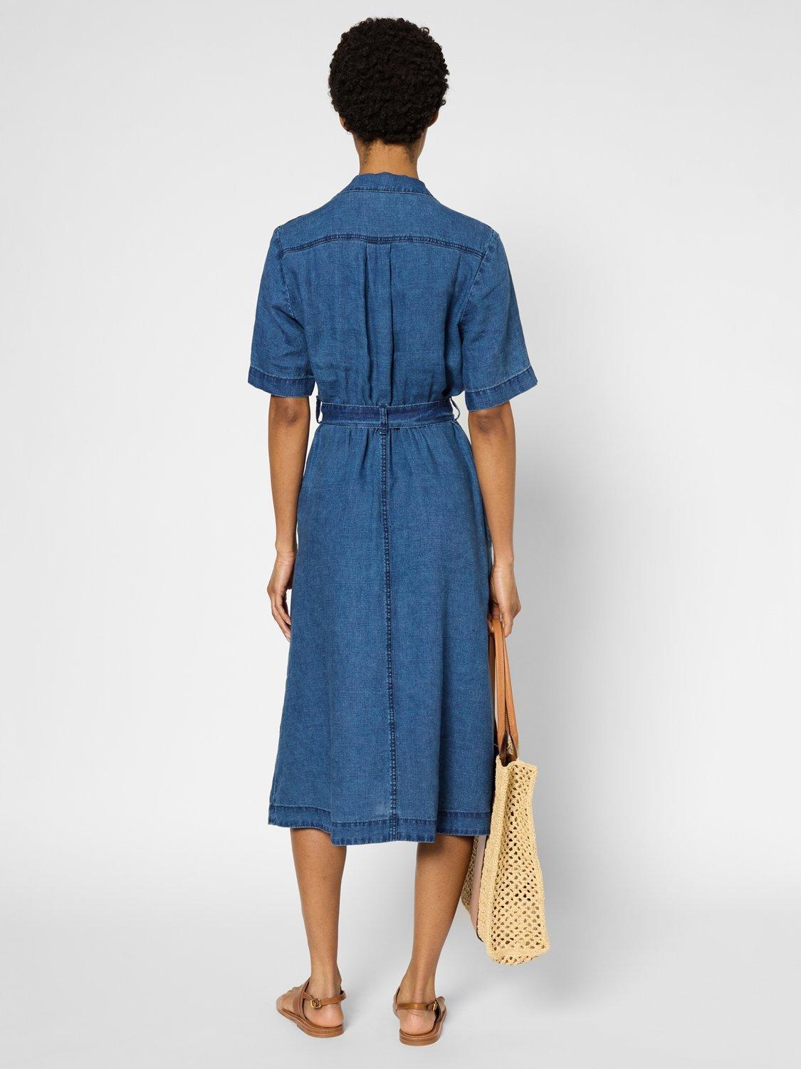 Product image 3 of 6, which shows Gerard Darel Pahola Denim Midi Dress, Bluesky, 18