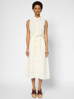 Gerard Darel Perla Linen Blend Dress - view 2, Ecru