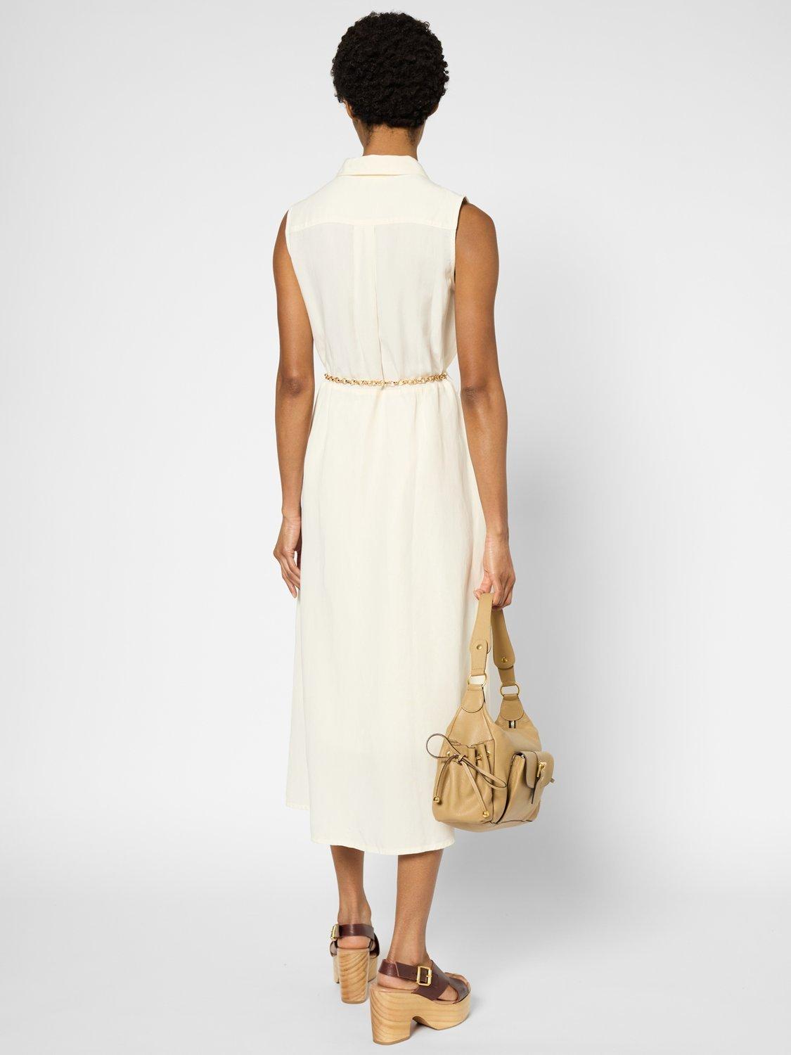 Product image 3 of 6, which shows Gerard Darel Perla Linen Blend Dress, Ecru, 18
