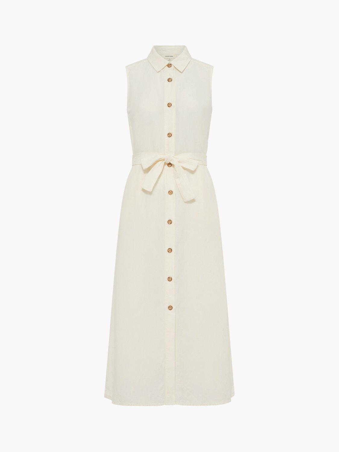 Product image 4 of 6, which shows Gerard Darel Perla Linen Blend Dress, Ecru, 18