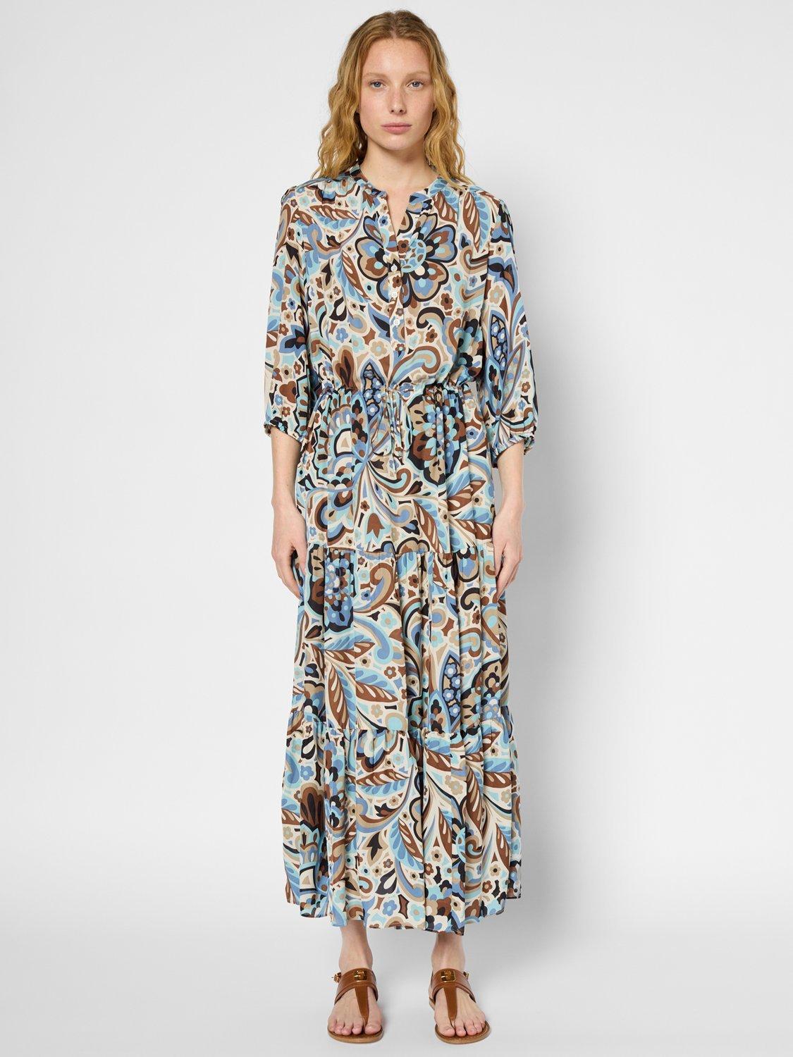 Product image 5 of 6, which shows Gerard Darel Pio Paisley Dress, Natural/Multi, 6