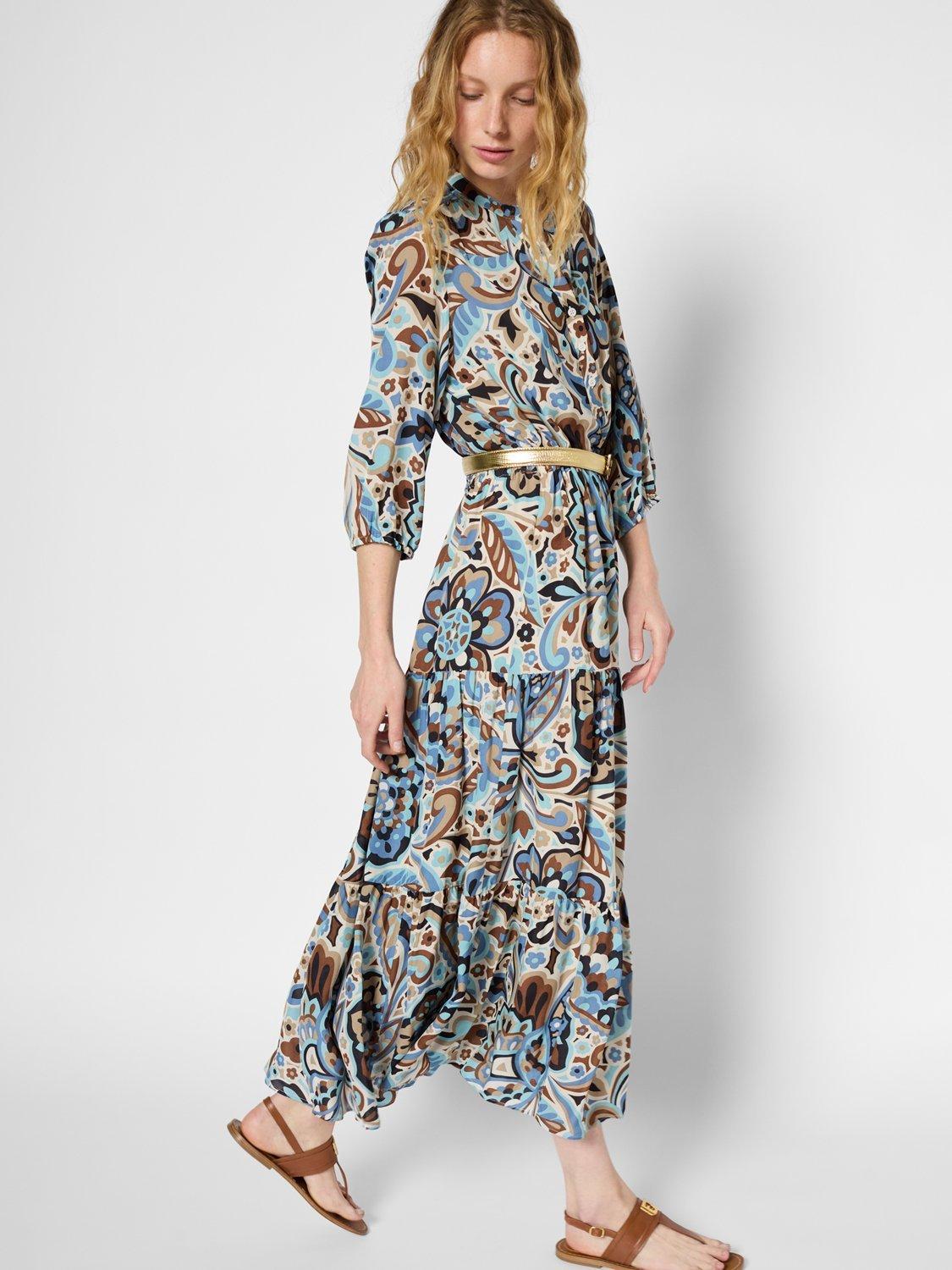 Product image 4 of 6, which shows Gerard Darel Pio Paisley Dress, Natural/Multi, 6