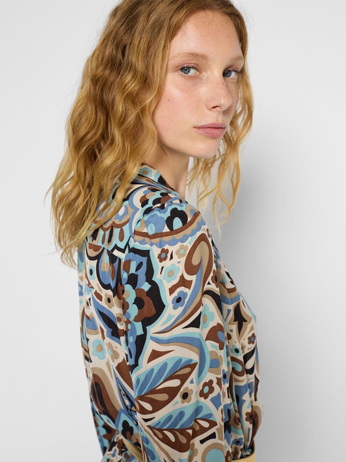 Product image 6 of 6, which shows Gerard Darel Pio Paisley Dress, Natural/Multi, 6