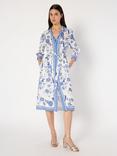 Gerard Darel Polette Dress, Ecru/Blue