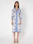 Gerard Darel Polette Dress, Ecru/Blue