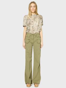 Gerard Darel Anna Pocket Detail Jeans, Khaki Green - view 2, Khaki Green
