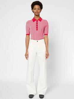 Gerard Darel Ava Flared Jeans, Ecru - view 2, Ecru