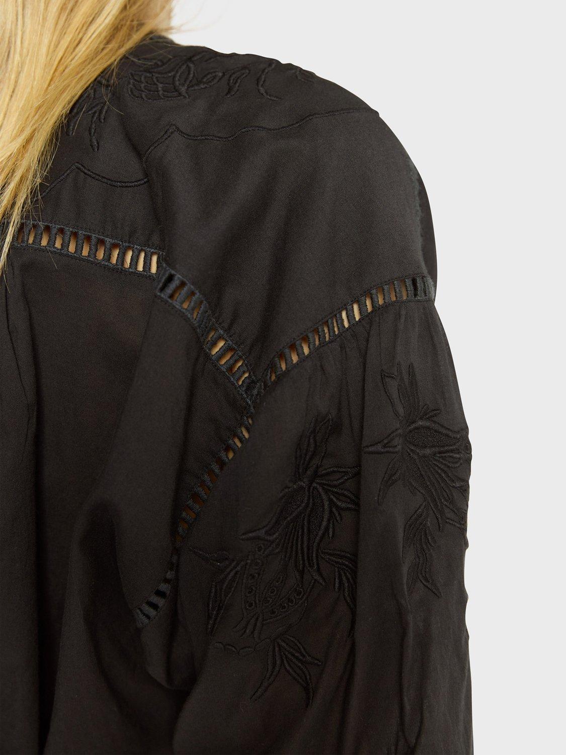 Product image 6 of 6, which shows Gerard Darel Ucille Embroidered Blouse, Black, 10