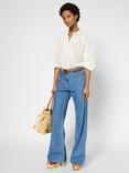Gerard Darel Ucille Embroidered Ladder Stitch Shirt, White