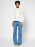 Gerard Darel Ucille Embroidered Ladder Stitch Shirt, White
