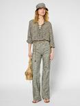 Gerard Darel Uleni Tie Neck Floral Top, Blue