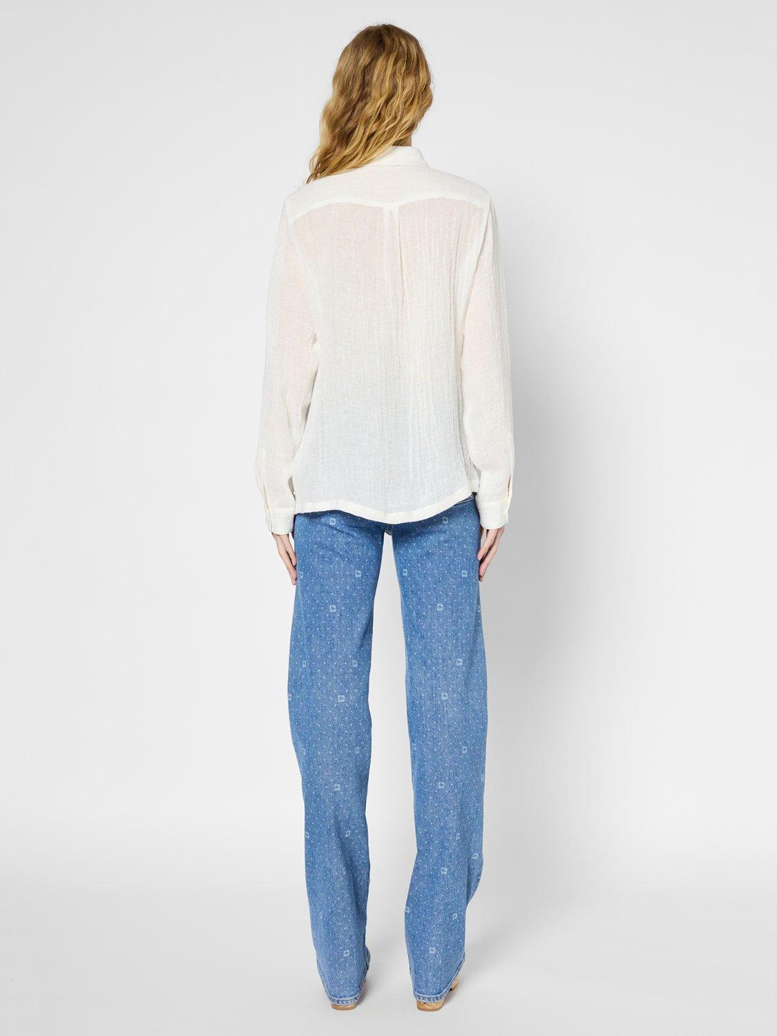 Product image 3 of 5, which shows Gerard Darel Uxana Linen Rich Shirt, Ecru, 10