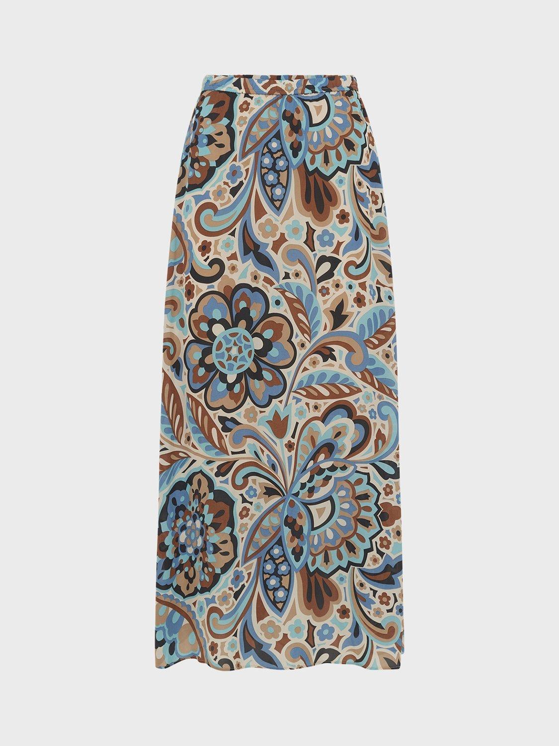 Product image 1 of 1, which shows Gerard Darel Vanessa Paisley Skirt, Natural/Multi, 8
