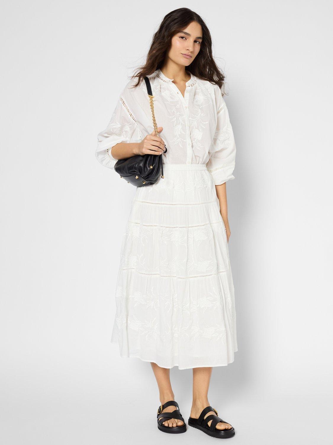 Product image 2 of 2, which shows Gerard Darel Vera Cotton Midi Dress, White, 10