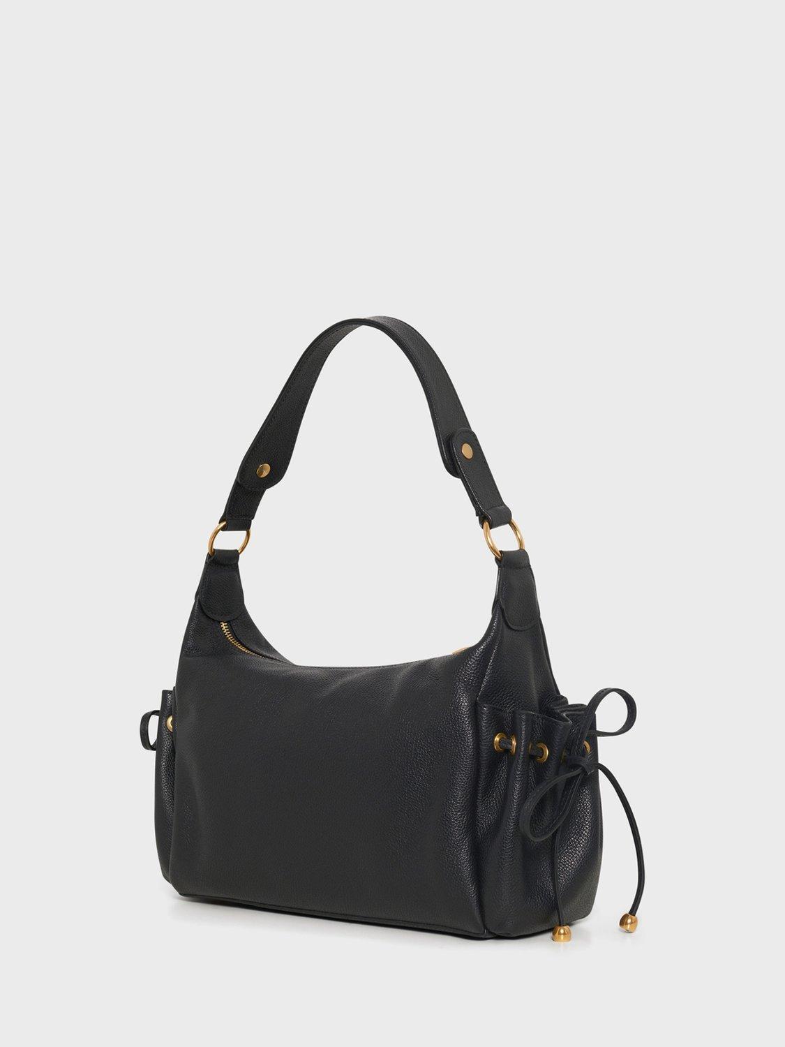 Product image 2 of 3, which shows Gerard Darel Le Ema Leather Shoulder Bag, Black, One Size