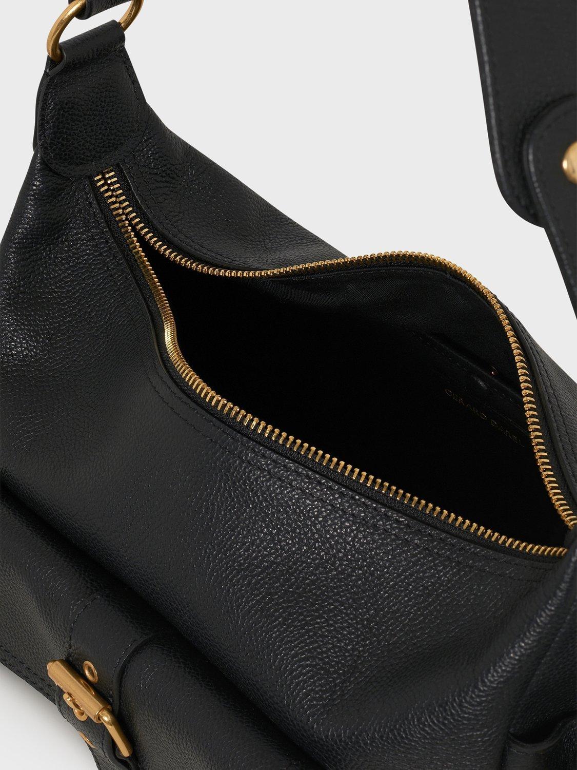Product image 3 of 3, which shows Gerard Darel Le Ema Leather Shoulder Bag, Black, One Size