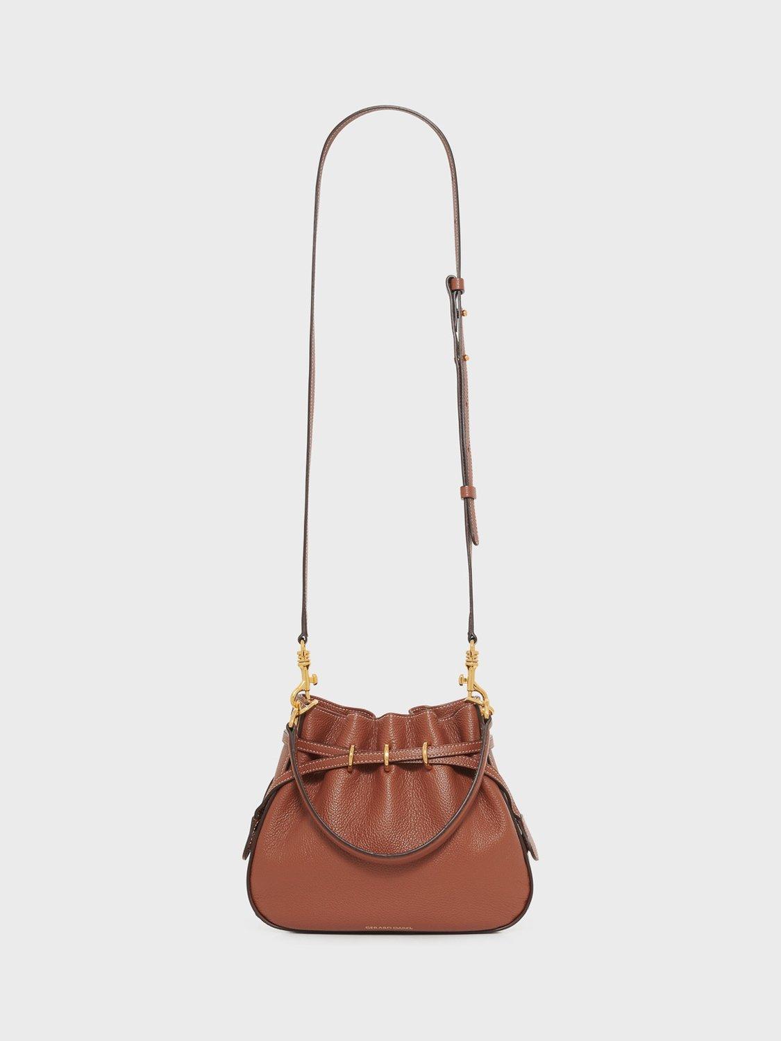 Product image 1 of 3, which shows Gerard Darel Le Mini Romy Leather Bag, Tan