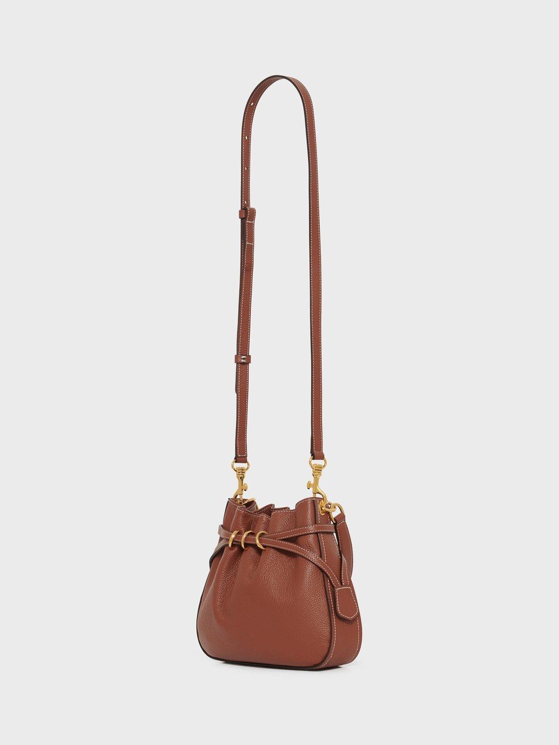 Product image 2 of 3, which shows Gerard Darel Le Mini Romy Leather Bag, Tan