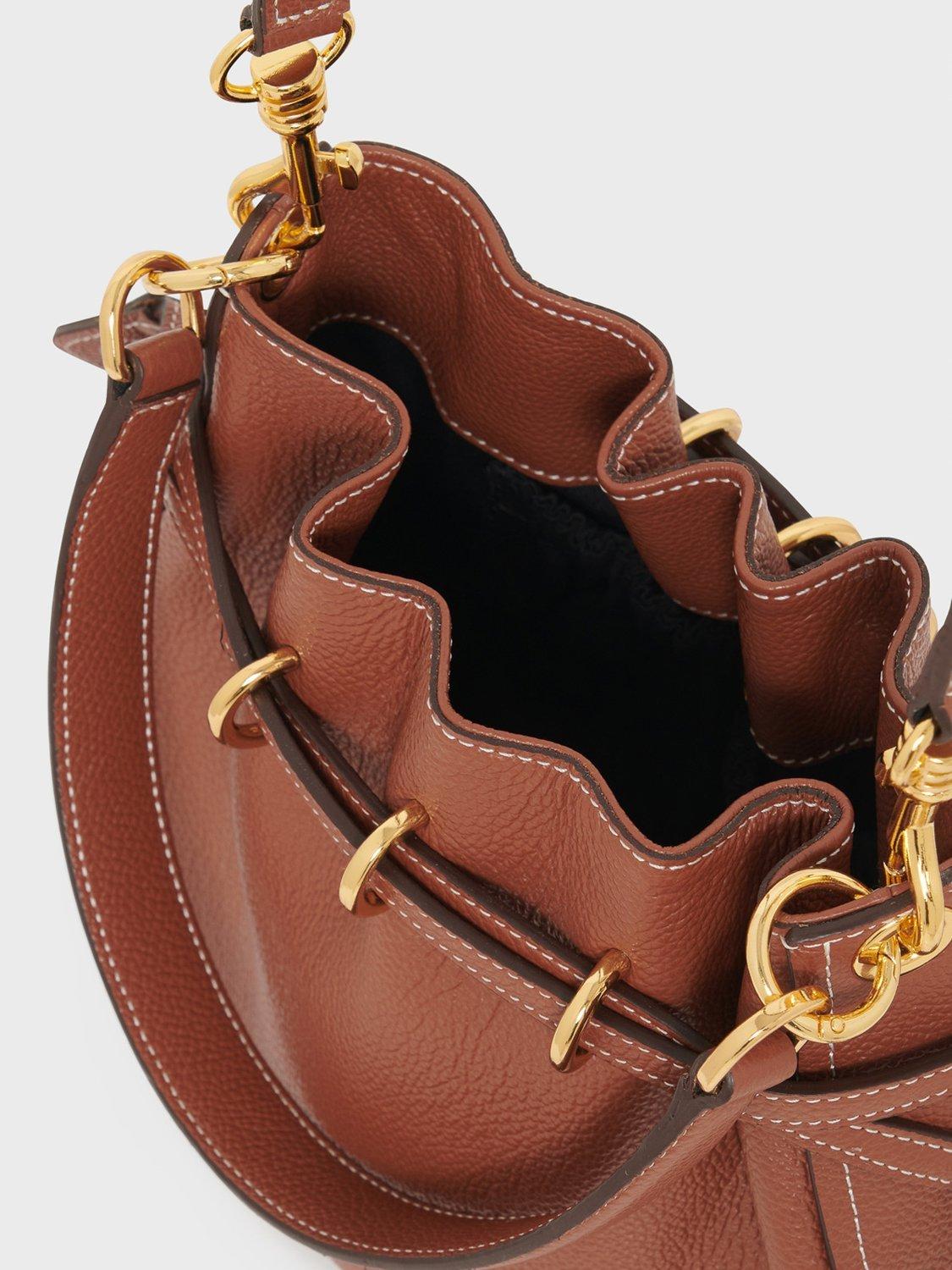 Product image 3 of 3, which shows Gerard Darel Le Mini Romy Leather Bag, Tan