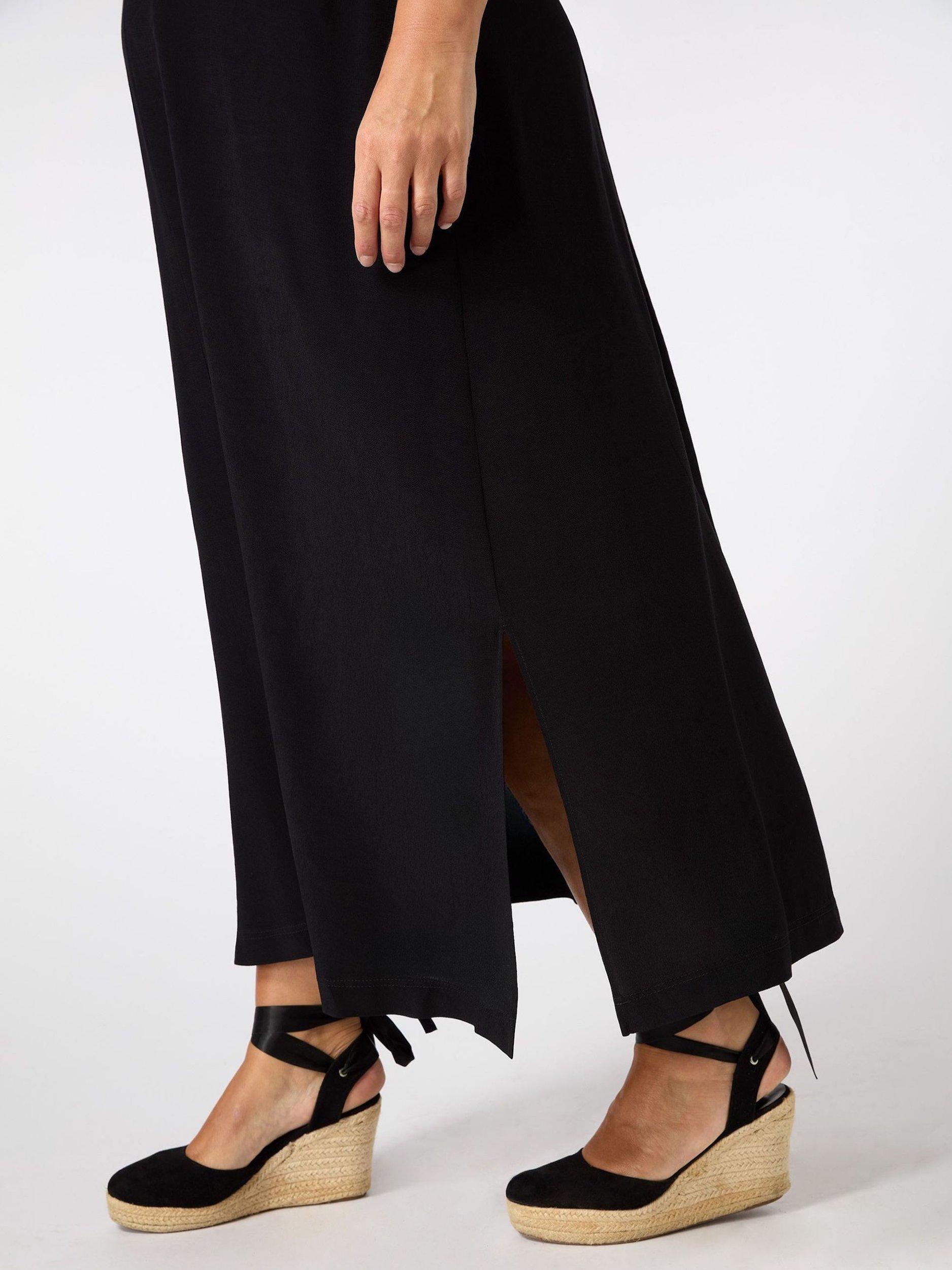 Product image 3 of 5, which shows Live Unlimited Curve Scallop Rib T-Shirt Dress, Black, 12