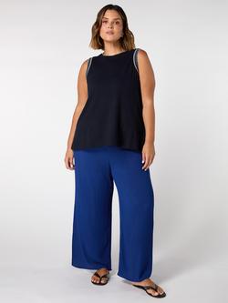 Live Unlimited Curve Drawstring Crinkle Trousers, Blue