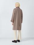 John Lewis Check Cotton Mac Trench Coat, Beige/Multi
