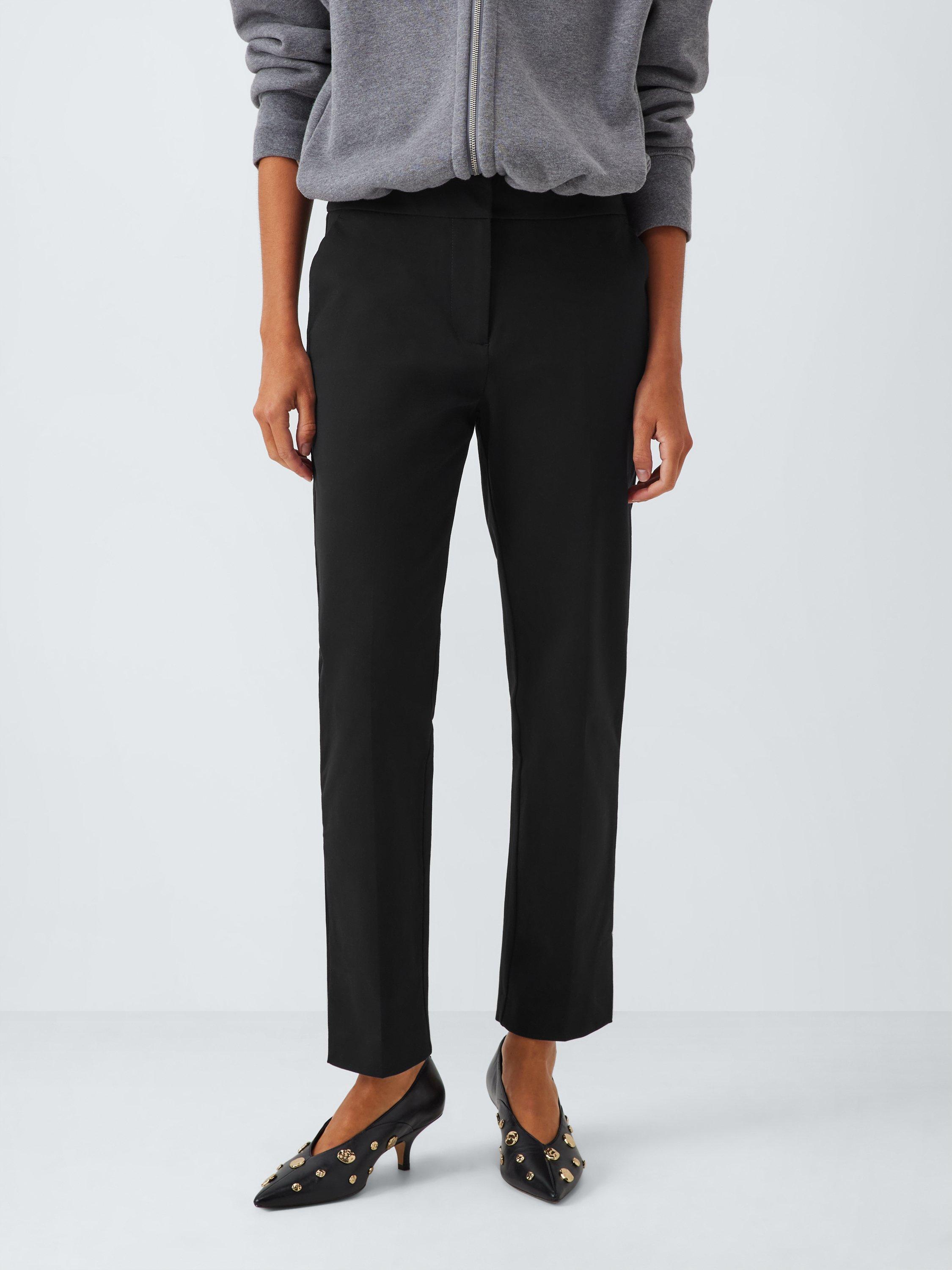Product image 1 of 6, which shows John Lewis Slim Bi-Stretch Cotton Blend Trouser, Black, 8