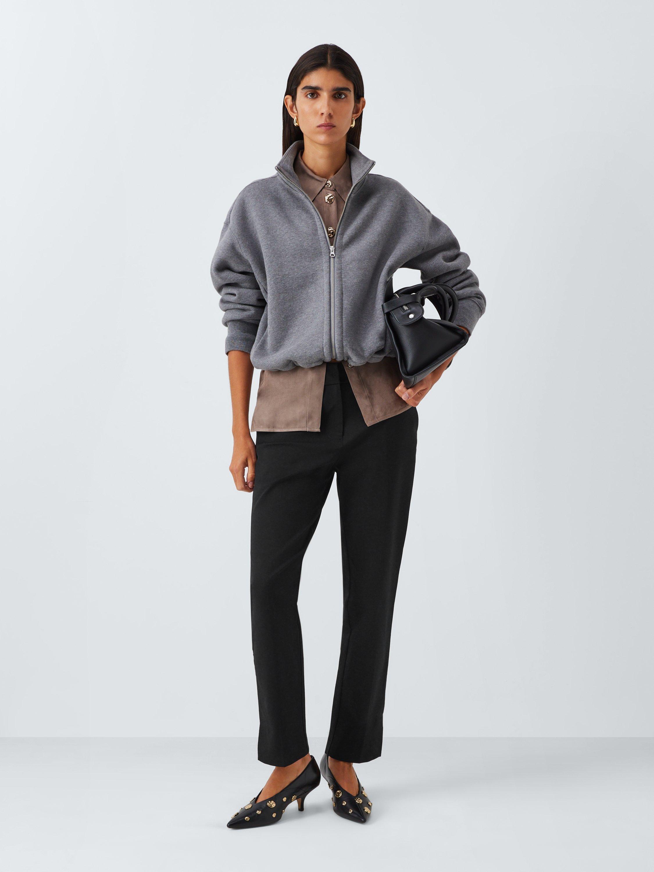 Product image 3 of 6, which shows John Lewis Slim Bi-Stretch Cotton Blend Trouser, Black, 8