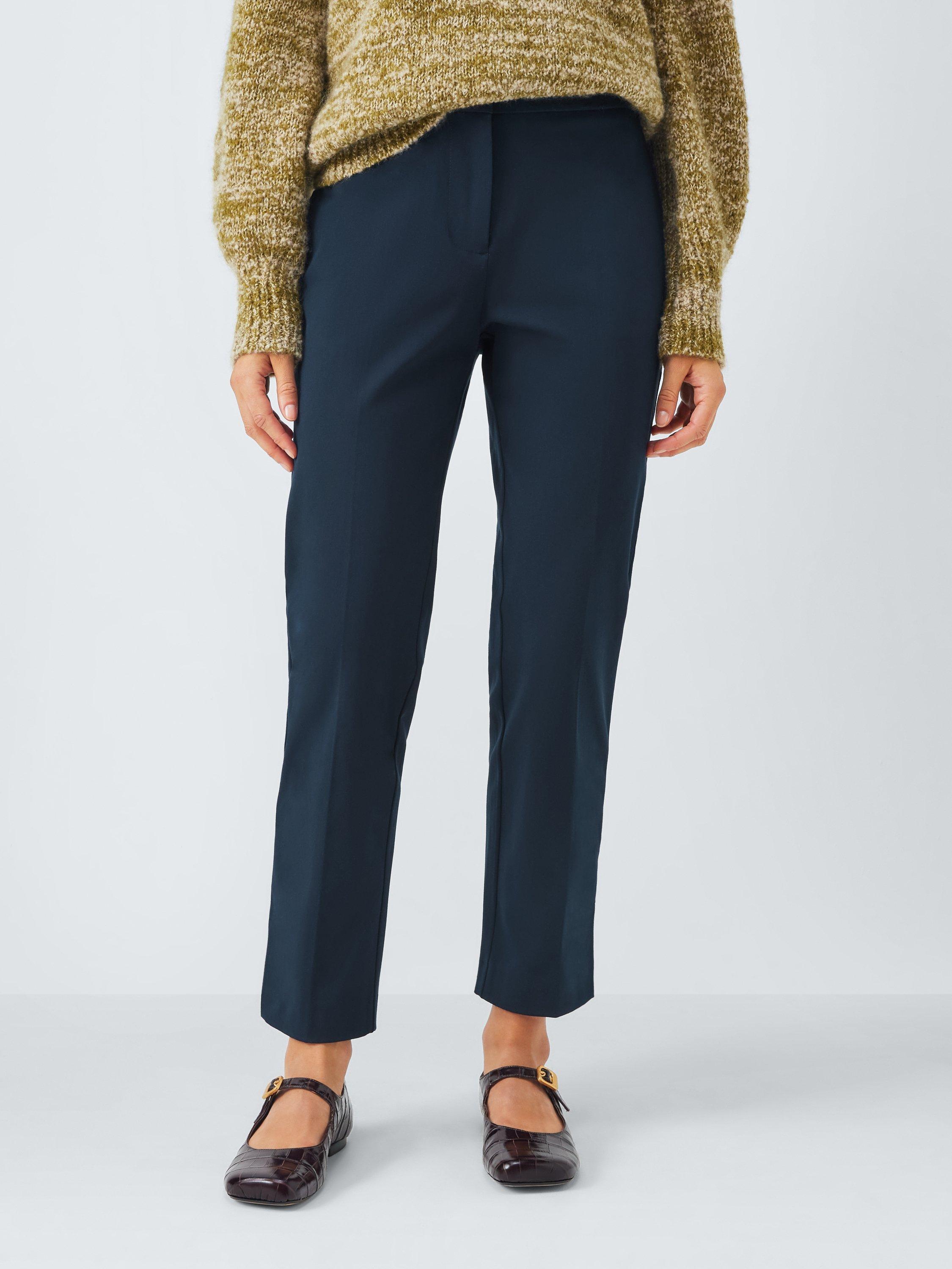 Product image 1 of 6, which shows John Lewis Slim Bi-Stretch Cotton Blend Trouser, Navy, 8