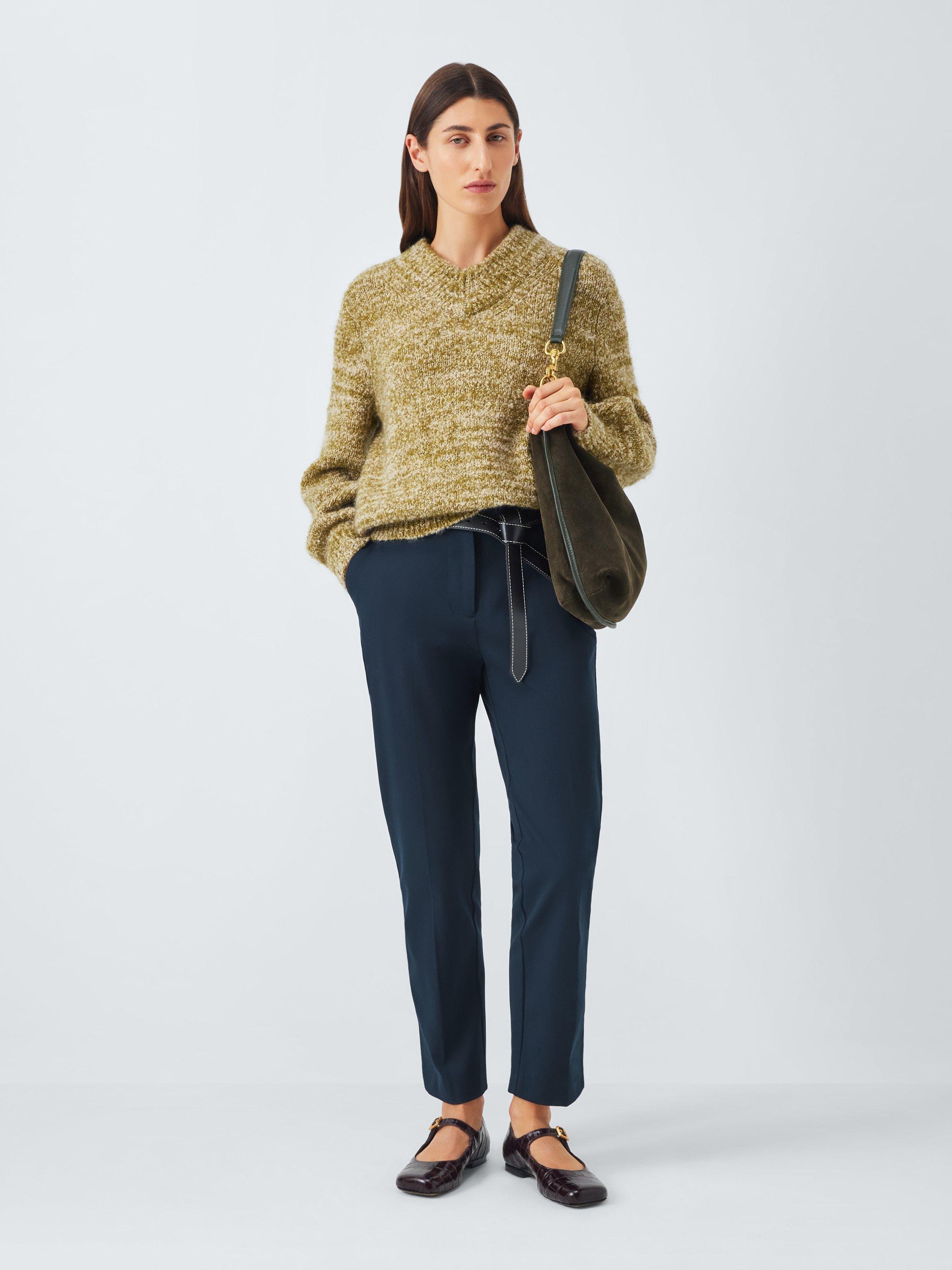 Product image 3 of 6, which shows John Lewis Slim Bi-Stretch Cotton Blend Trouser, Navy, 8